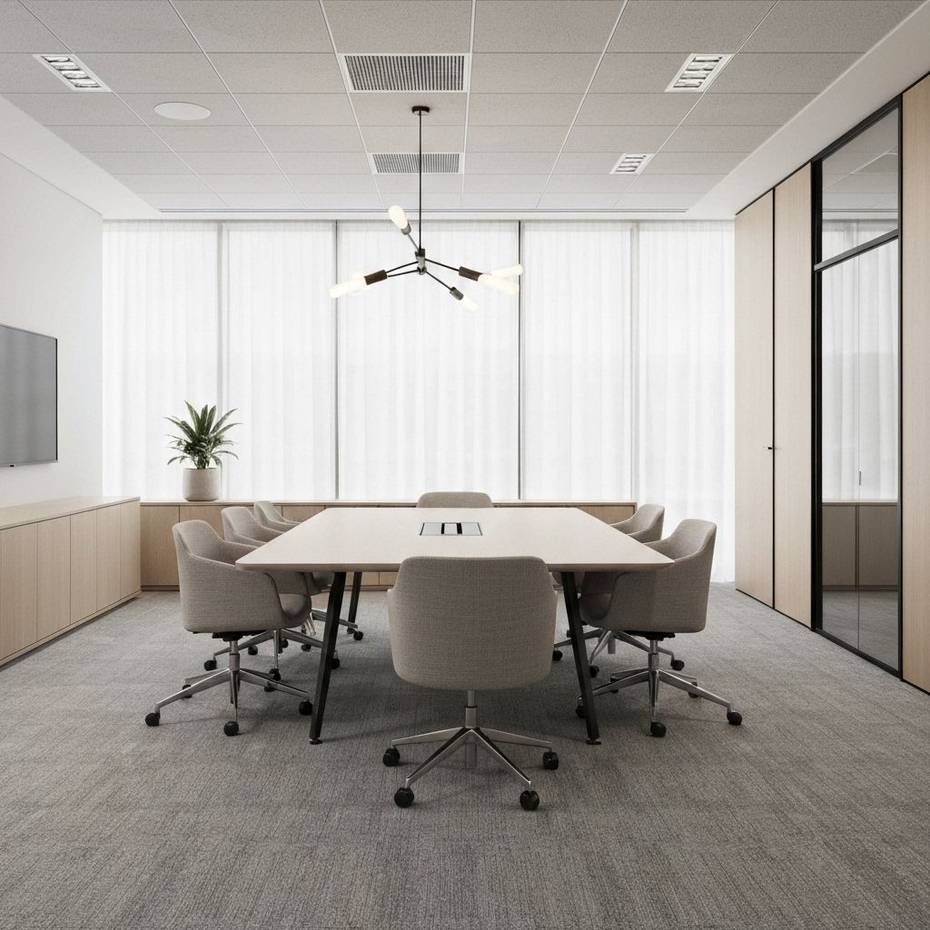 Professional commercial real estate workspace